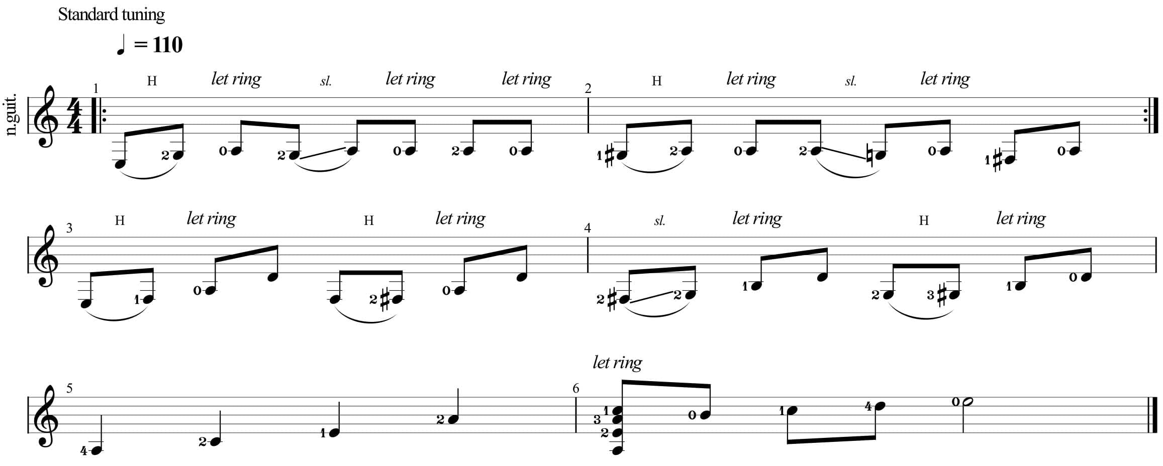 SRP2 Level 041 – Notes On The 6E String In Second Position – Exercise 5 ...